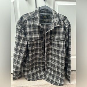 NWT: RVCA Andrew Reynolds Black & White Plaid Flannel Mens Large Shirt Jacket